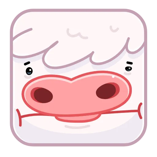 👅 Стикер «Santa Moo» для Telegram