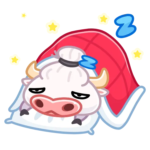 😴 Стикер «Santa Moo» для Telegram