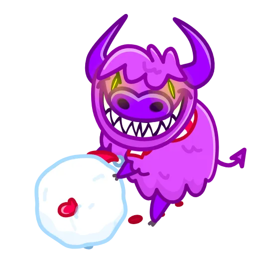 😈 Стикер «Santa Moo» для Telegram