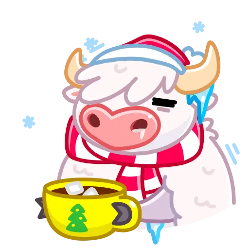 ☕️ Стикер «Santa Moo» для Telegram