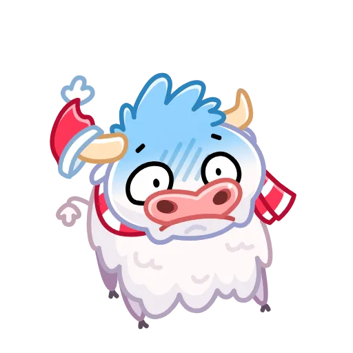 😨 Стикер «Santa Moo» для Telegram