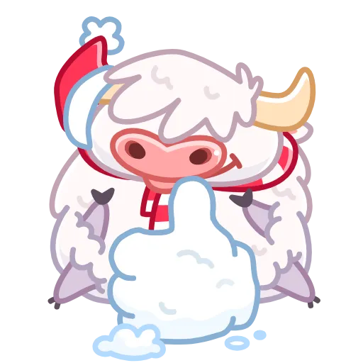 👍 Стикер «Santa Moo» для Telegram
