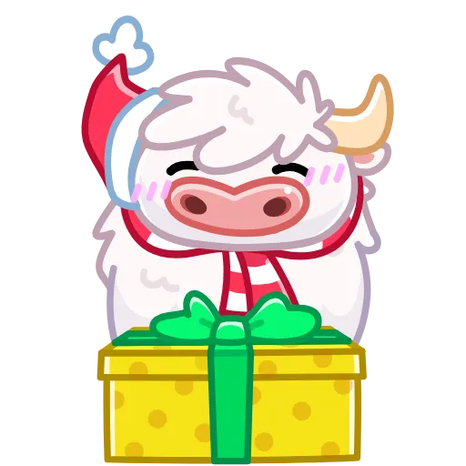 🎁 Стикер «Santa Moo» для Telegram