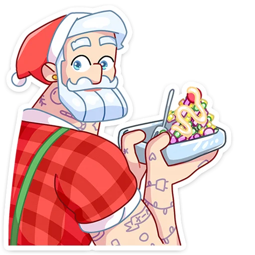 🥗 Стикер «Санта» для Telegram