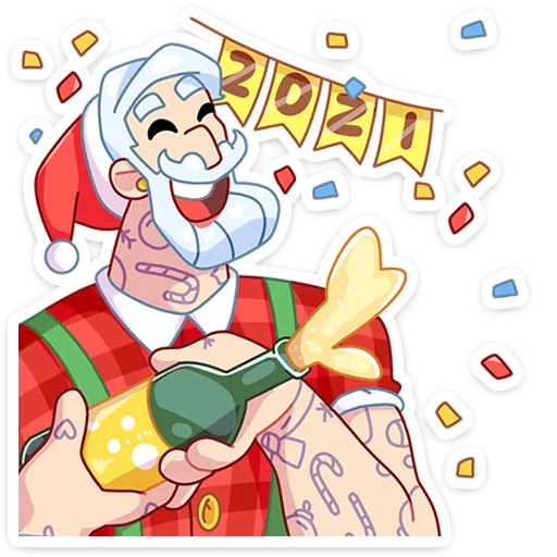 🥳 Стикер «Санта» для Telegram