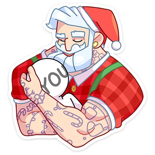 🤗 Стикер «Санта» для Telegram