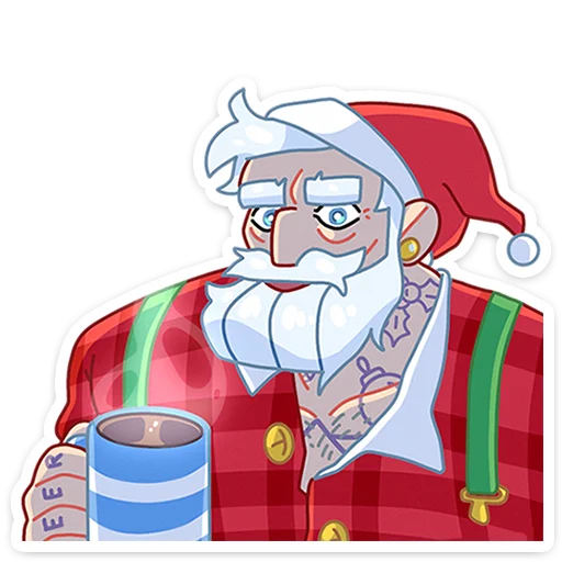☕️ Стикер «Санта» для Telegram