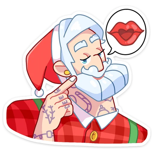 ❤️ Стикер «Санта» для Telegram