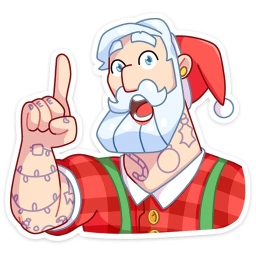 ☝️ Стикер «Санта» для Telegram
