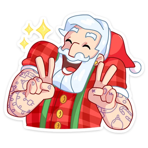 ✌️ Стикер «Санта» для Telegram