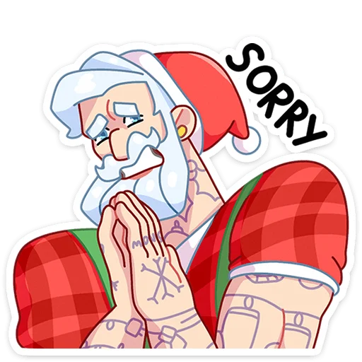😫 Стикер «Санта» для Telegram