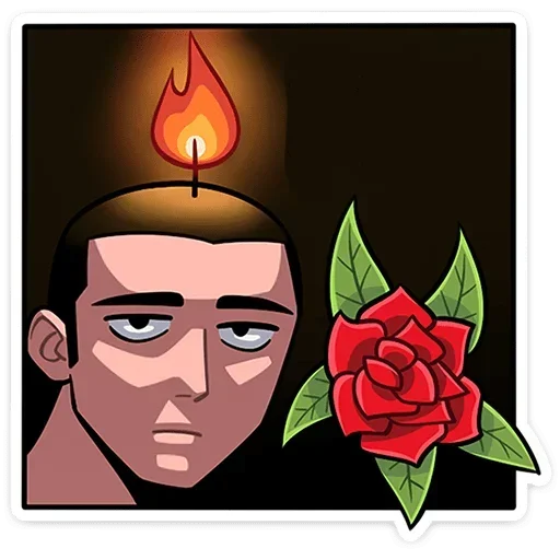 🌹 Стикер «Каспер без надписей» для Telegram