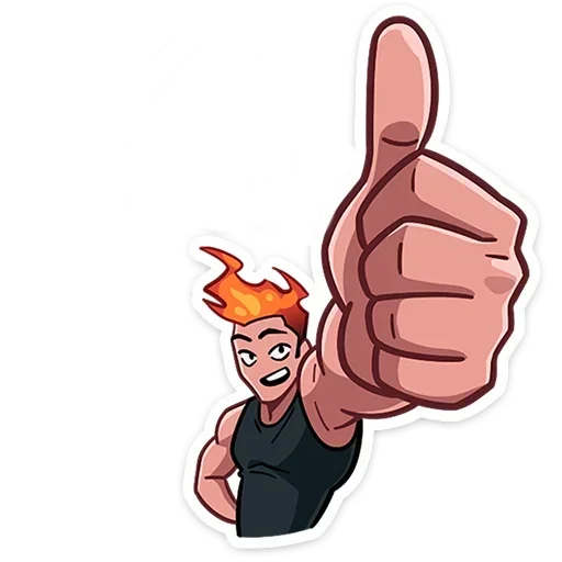 👍 Стикер «Каспер без надписей» для Telegram