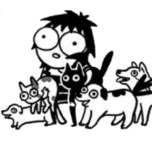 😱 Стикер «&;Sarah&;s Scribbles&;» для Telegram