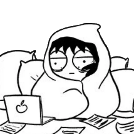 😰 Стикер «&;Sarah&;s Scribbles&;» для Telegram
