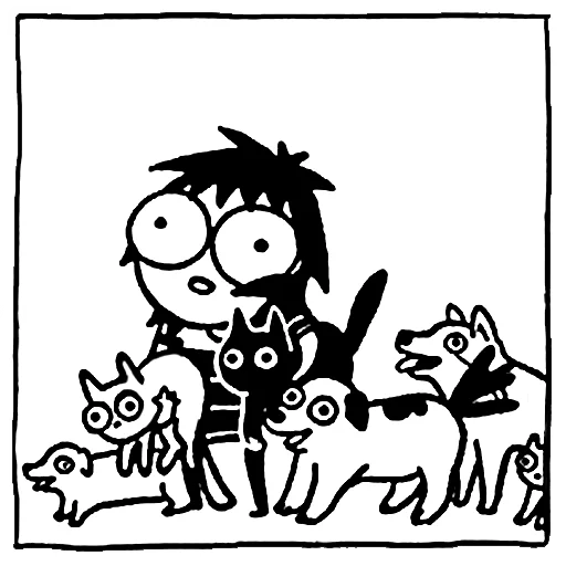 😳 Стикер «sarah scribbles» для Telegram