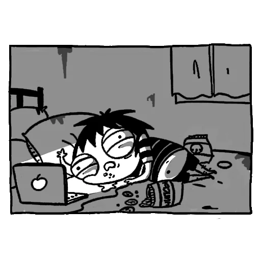 🍕 Стикер «sarah scribbles» для Telegram