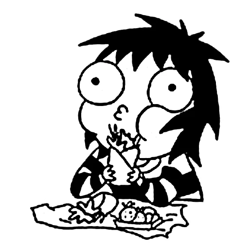 😗 Стикер «sarah scribbles» для Telegram