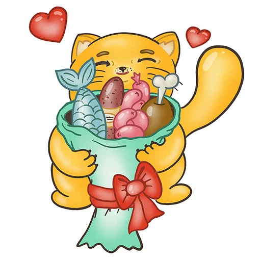 💐 Стикер «Fat Cat Sardelkin» для Telegram