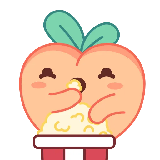 🍿 Стикер «Sassy Peach» для Telegram