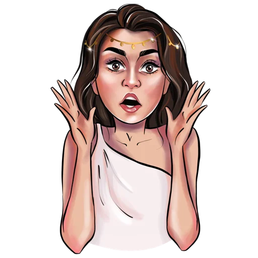 😱 Стикер «Sati Kazanova (artist Rina Osik)» для Telegram