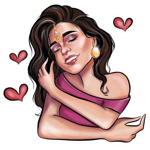 🤗 Стикер «Sati Kazanova (artist Rina Osik)» для Telegram