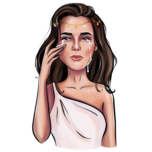 😭 Стикер «Sati Kazanova (artist Rina Osik)» для Telegram