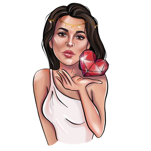 😘 Стикер «Sati Kazanova (artist Rina Osik)» для Telegram