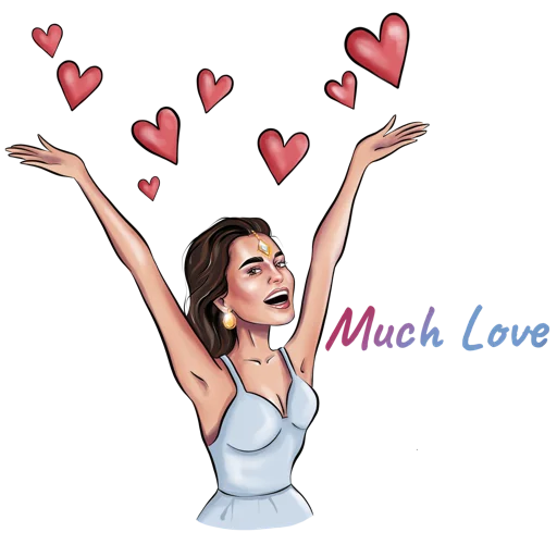 😍 Стикер «Sati Kazanova (artist Rina Osik)» для Telegram