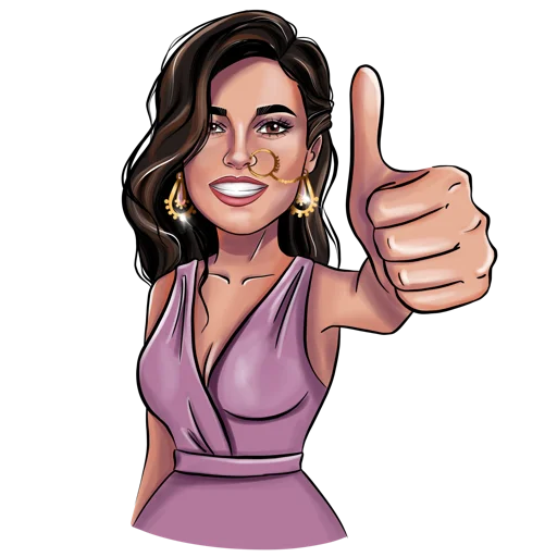 👍 Стикер «Sati Kazanova (artist Rina Osik)» для Telegram
