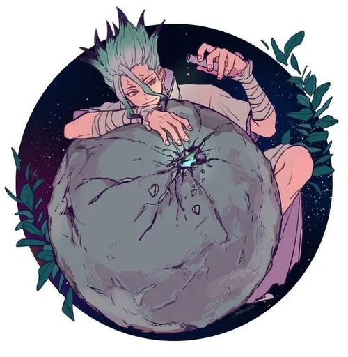 😶 Стикер «Dr Stone» для Telegram