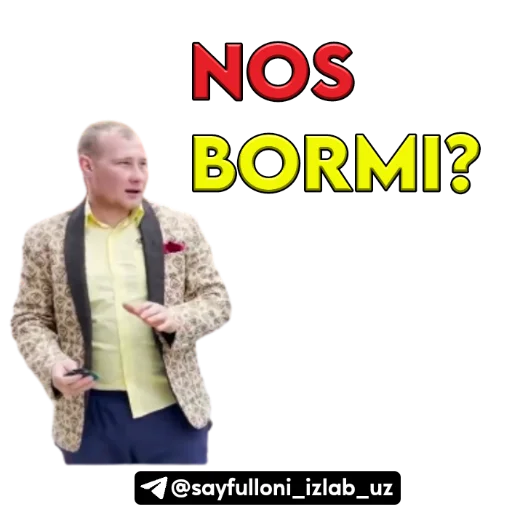 🤦‍♂ Стикер «kanali uchun.» для Telegram