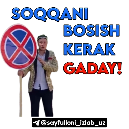 🤑 Стикер «kanali uchun.» для Telegram