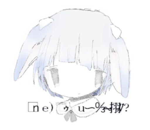 🐰 Стикер «sayonara tenshi» для Telegram