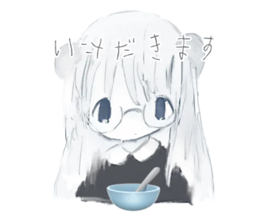 🥣 Стикер «sayonara tenshi» для Telegram