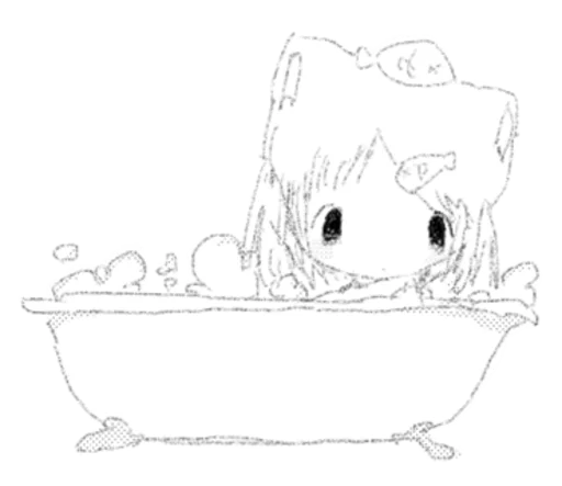 🛁 Стикер «sayonara tenshi» для Telegram