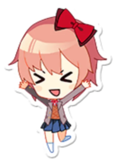 🎊 Стикер «Sayori DDLC8» для Telegram