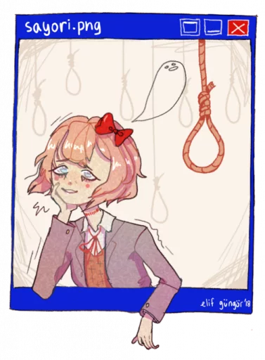 Стикерпак sayori.chr для Telegram