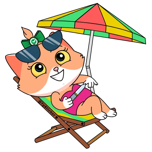 🏖 Стикер «Пати у СберКота» для Telegram