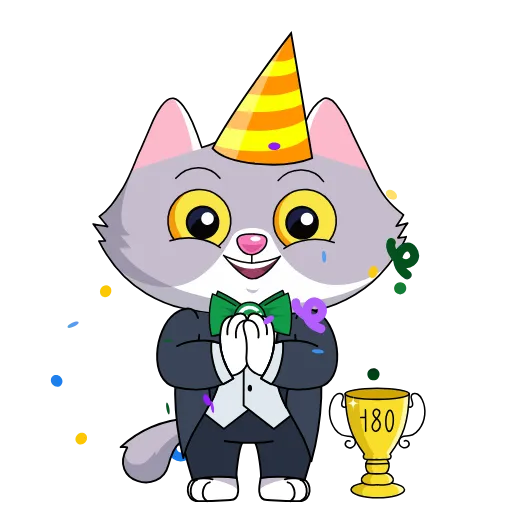 🥳 Стикер «Пати у СберКота» для Telegram
