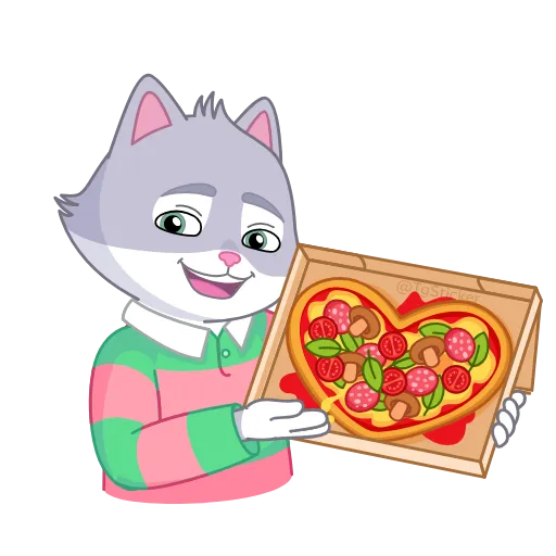 🍕 Стикер «Сберкот на чиле весь год» для Telegram