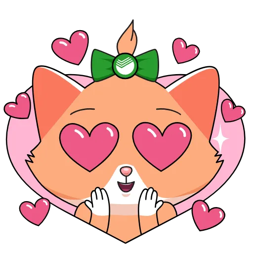😍 Эмодзи «СберКот и Куся» для Telegram