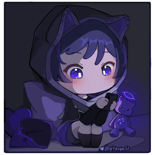 💜 Стикер «Скараняняня [авт ]» для Telegram
