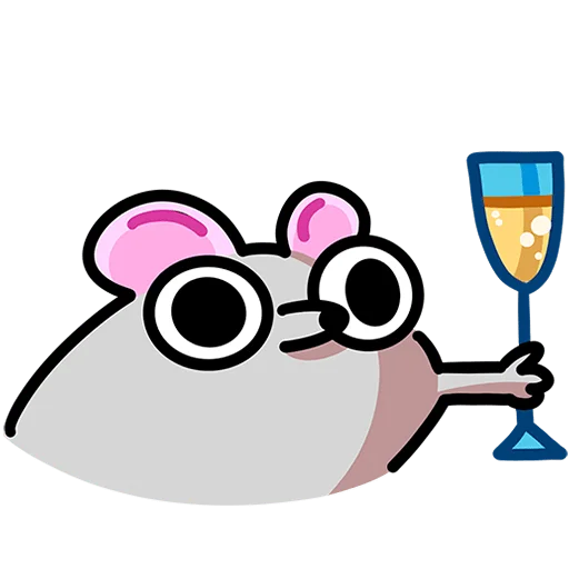 🥂 Стикер «Школьный Крысюк Без Текста» для Telegram