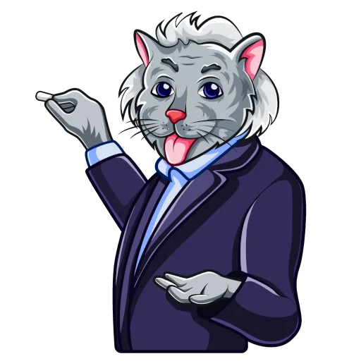 😜 Стикер «Наука для котиков - Учёные» для Telegram