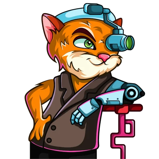 👍 Стикер «Наука для котиков - Учёные» для Telegram