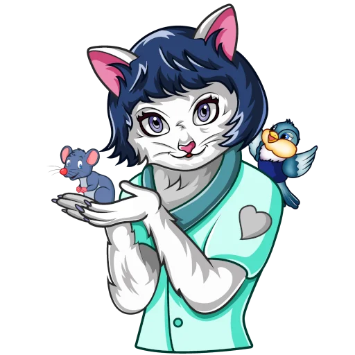 ❤️ Стикер «Наука для котиков - Учёные» для Telegram