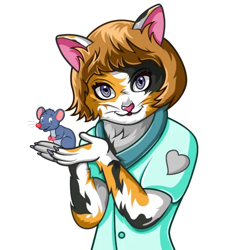 🥰 Стикер «Наука для котиков - Учёные» для Telegram