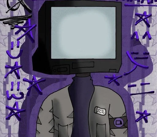 🤍 Стикер «scientist tv man / skibidi toilet» для Telegram