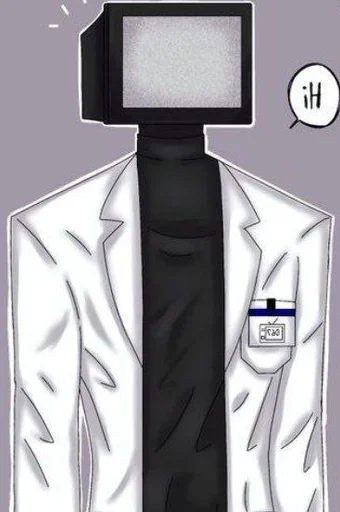 🌟 Стикер «scientist tv man / skibidi toilet» для Telegram